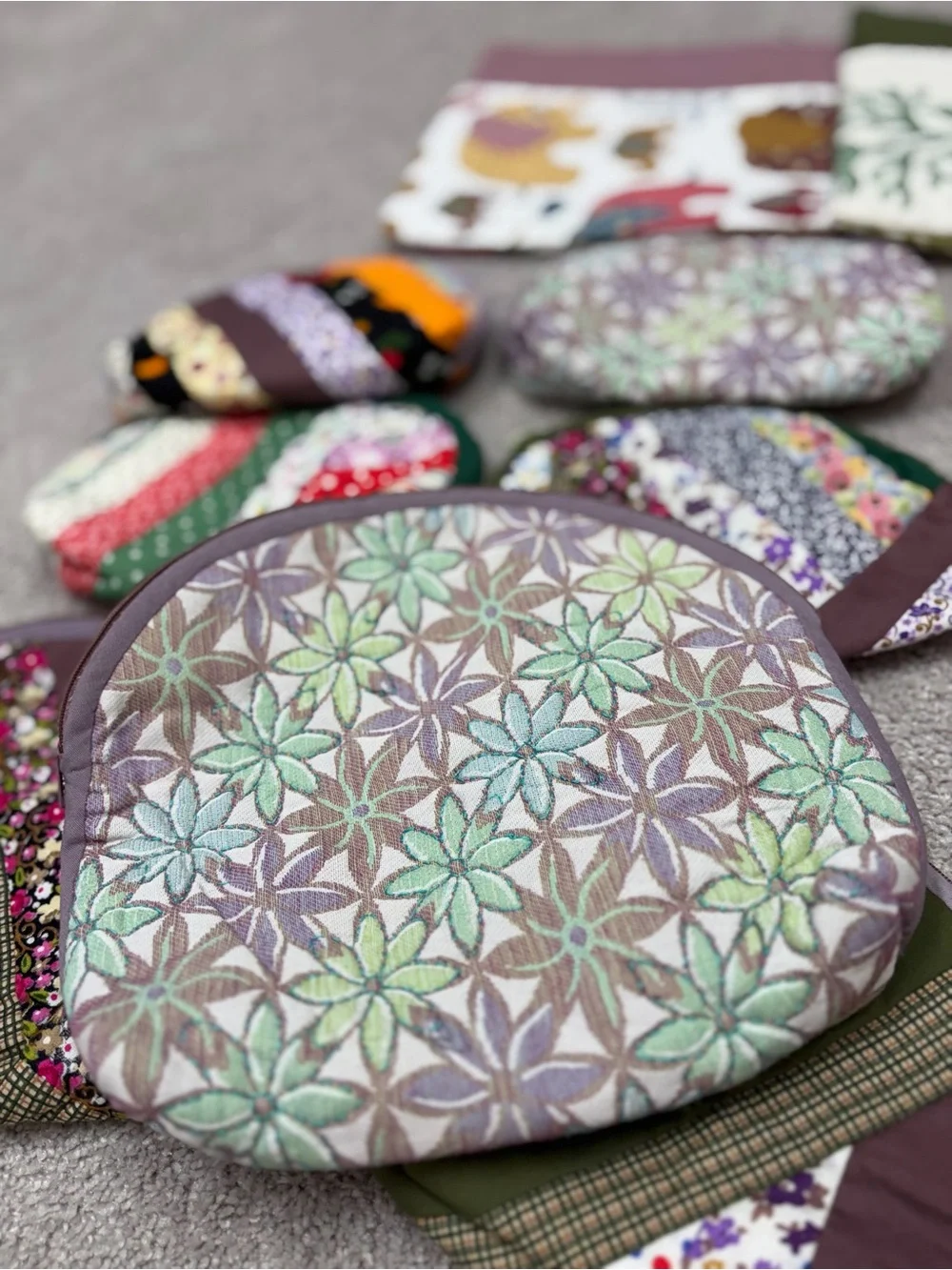 Handmade cosmetics bags made by my mother